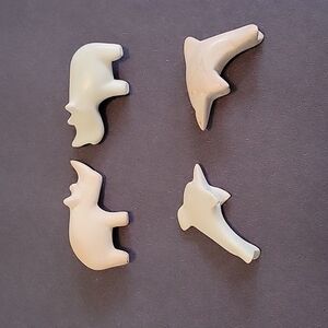 VINTAGE SOAPSTONE AFRICAN SAFARI ANIMAL PAPER WEIGHT SET